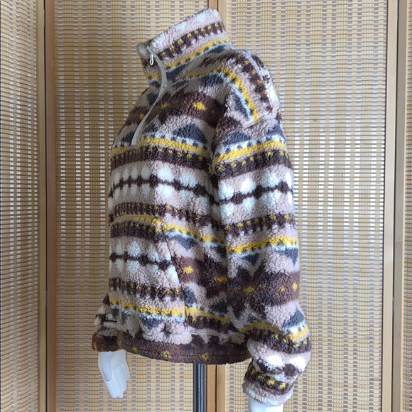 Offline By Aerie Quarter Zip Fleece Pullover Antique Rose Size Small - Picture 3 of 6